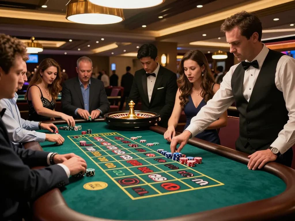 KONG88 roulette table action with players betting chips and croupier spinning the wheel