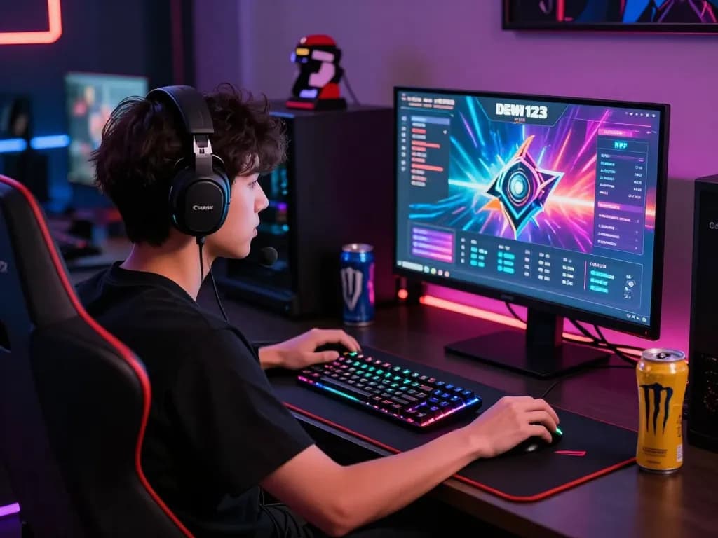 Dynamic online gaming scene at DEWI123 with vibrant interface showcasing real-time RTP statistics.