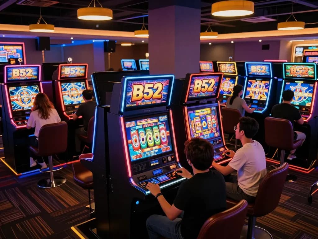 B52 slot machine attracting players with bright lights and exciting gameplay.