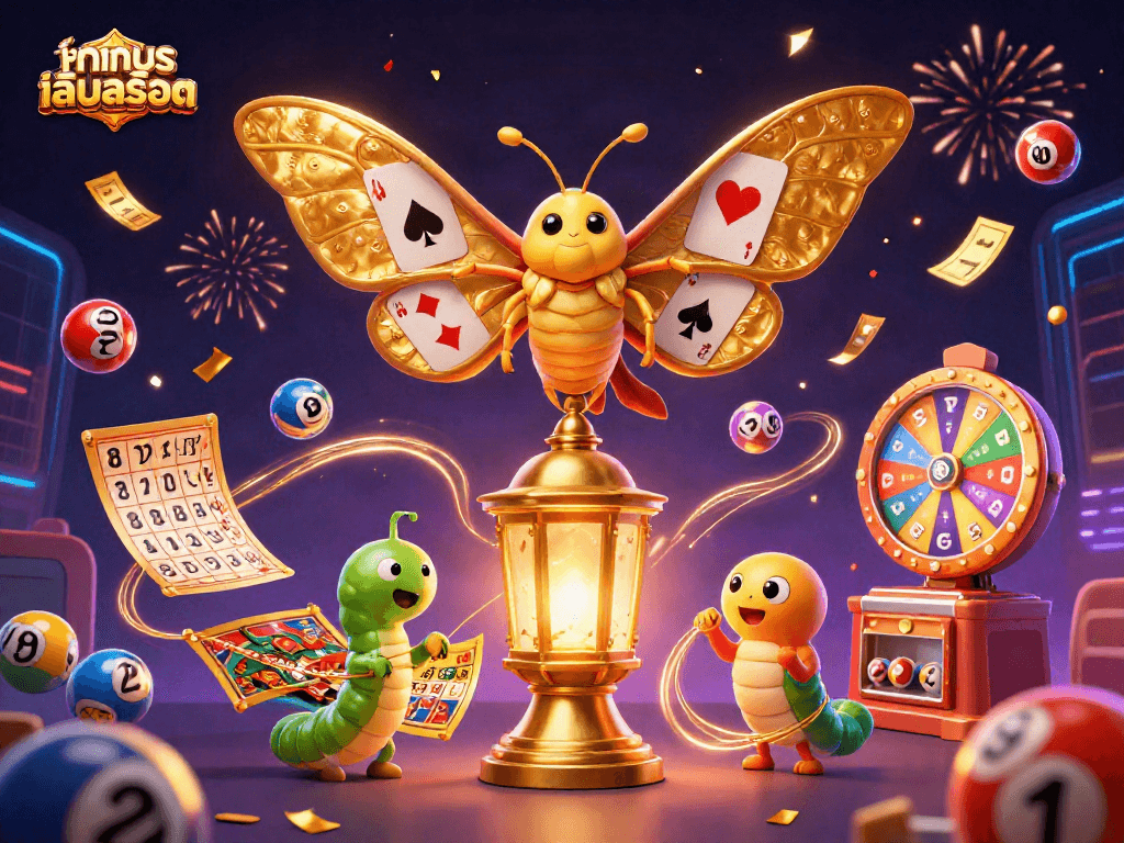 Experience the thrill of ทดลองเล่นสล็อต in this vibrant 3D casino illustration with dynamic elements.