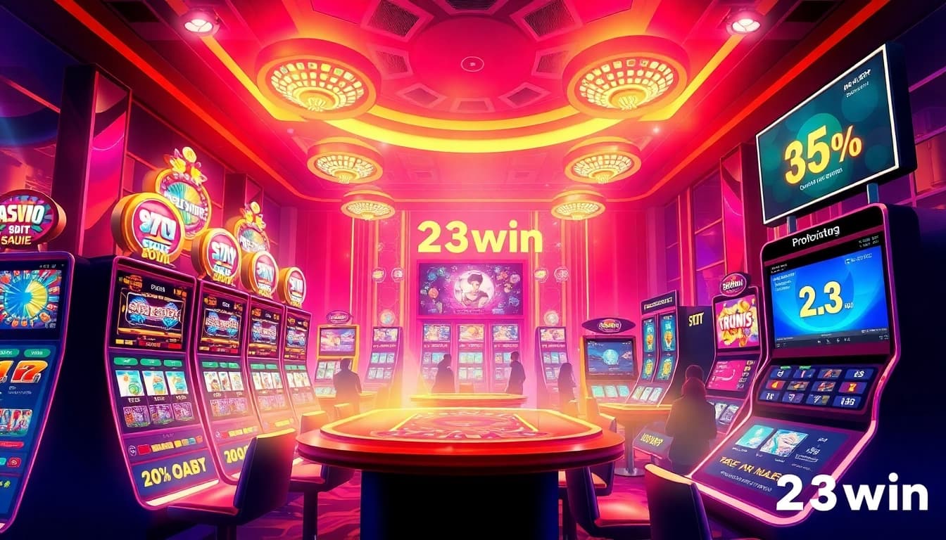 Experience the excitement of online gambling at 23win with engaging casino visuals.