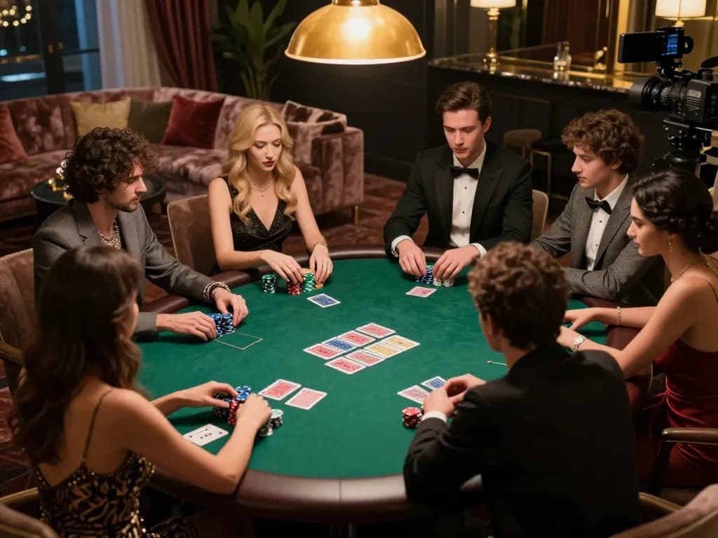 Pemain merencanakan strategi dalam permainan poker mewah, menunjukkan pengalaman perjudian kelas atas dari doubstourismeleblogpro.