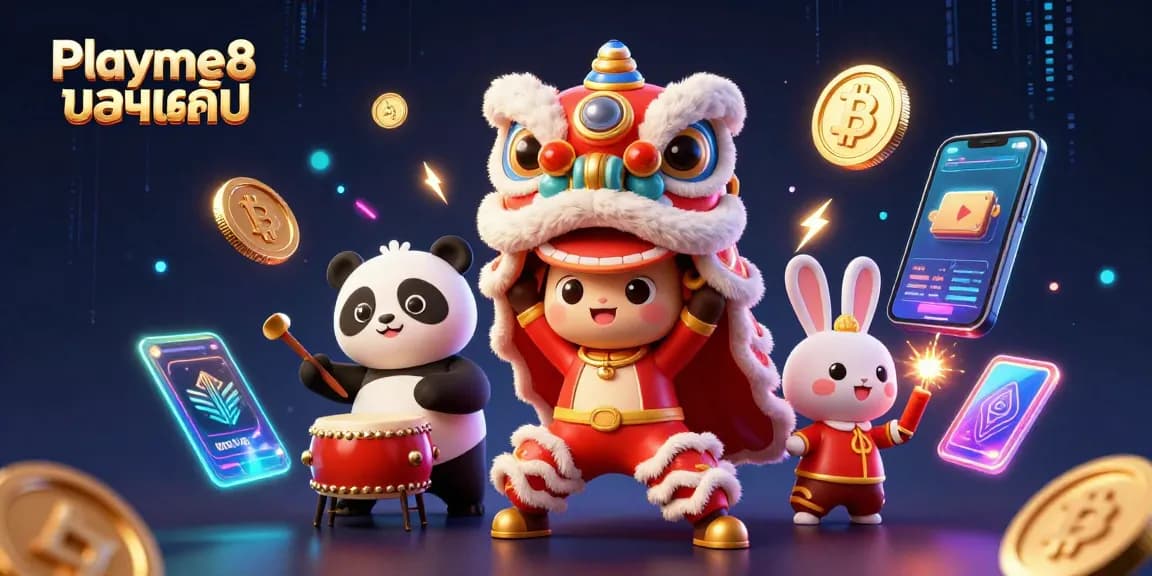 เล่น Playme8 บอลสเต็ป ด้วยภาพ 3D ลวดลายสวยงามจากเทศกาลตรุษจีน