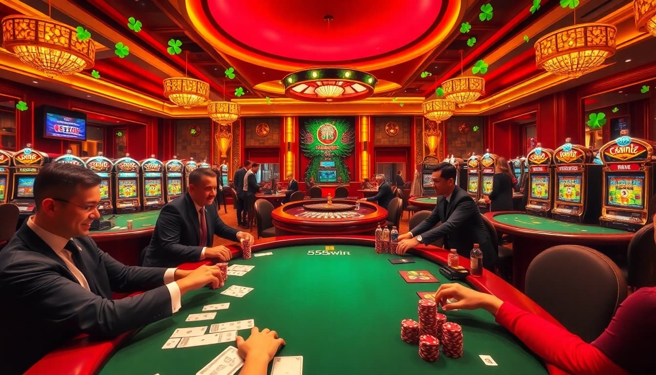 Experience the thrill of winning at 555win's vibrant casino with exciting games and a luxurious atmosphere.