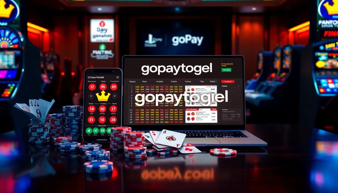 Engaging gopaytogel betting interface showcasing secure transactions and lottery market access on digital devices