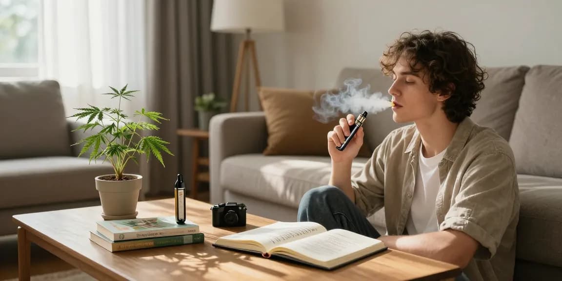 How To Vape properly with a quality device in a natural wellness environment featuring hemp extract and organic products.