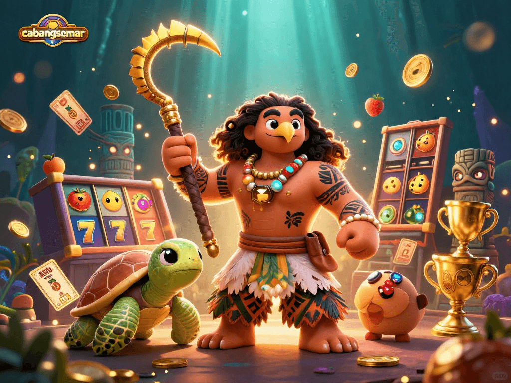 Permainan slot gacor di cabangsemar dengan karakter kartun menarik dan elemen slot yang dinamis.
