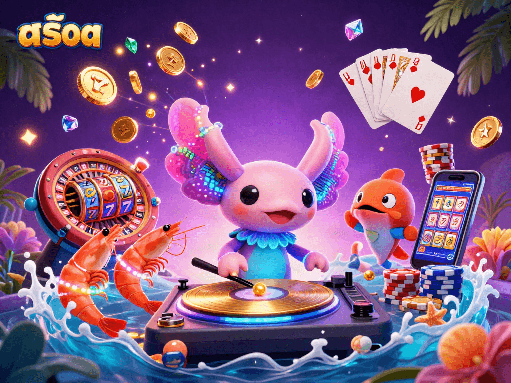 Experience explosive สล็อต thrills with a vibrant 3D scene featuring playful casino characters.