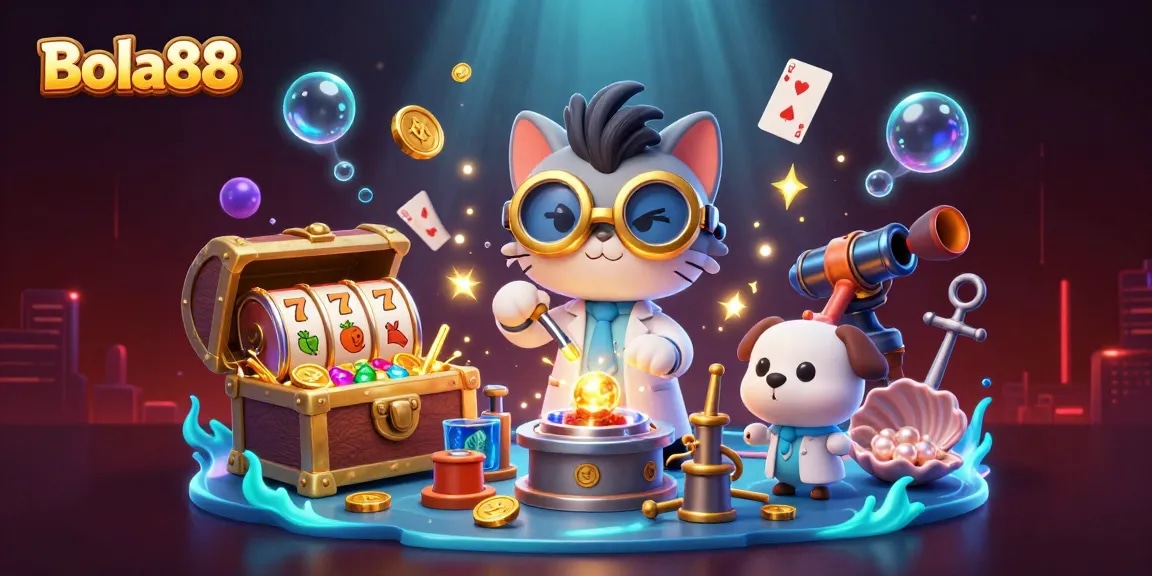 Bola88 melibatkan ilmuwan kucing dan anjing pembantu yang menciptakan mesin replika koin emas dengan slot dan efisiensi tinggi.