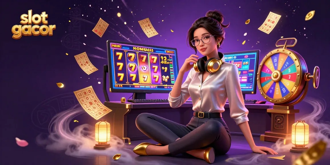 Spark exciting slot gacor moments with colorful reels, winnings, and a dynamic gaming atmosphere.