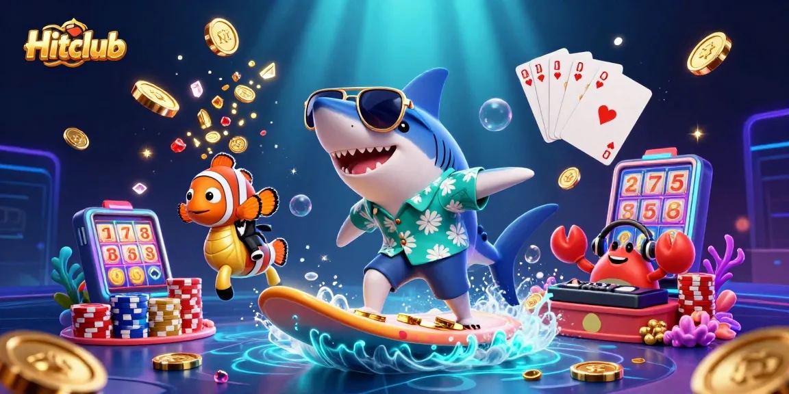 Join the excitement at Hitclub with dynamic gaming visuals featuring whimsical sea characters.