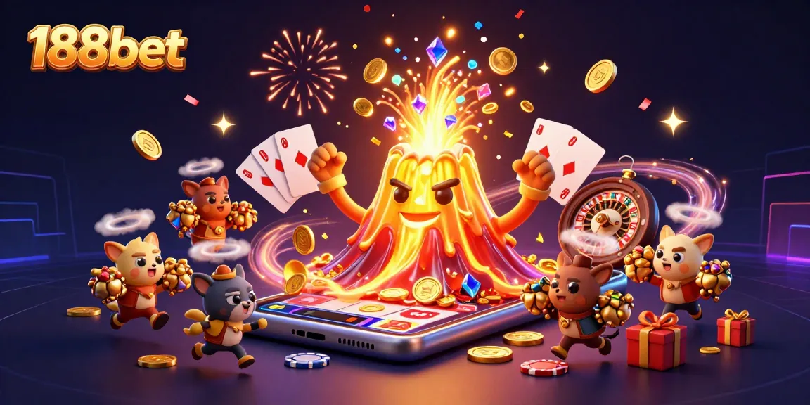 Join the excitement at 188bet with dynamic slot games featuring treasures and colorful characters.