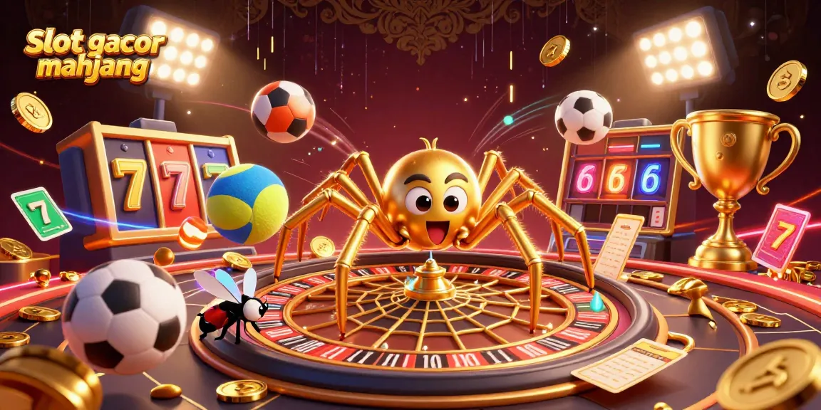 Experience slot gacor mahjong excitement with a dynamic 3D casino scene featuring thrilling game elements.