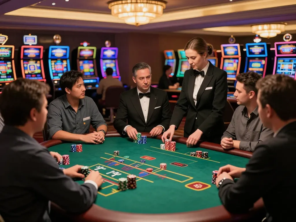 Players engaging in high-stakes blackjack at LC88 casino, showcasing strategic moves and excitement.