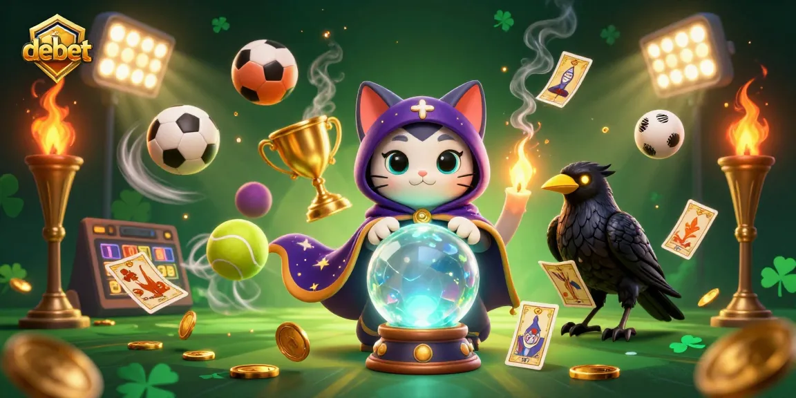 Experience thrilling sports betting action with Debet's immersive gaming scene featuring dynamic characters and vibrant sports elements.