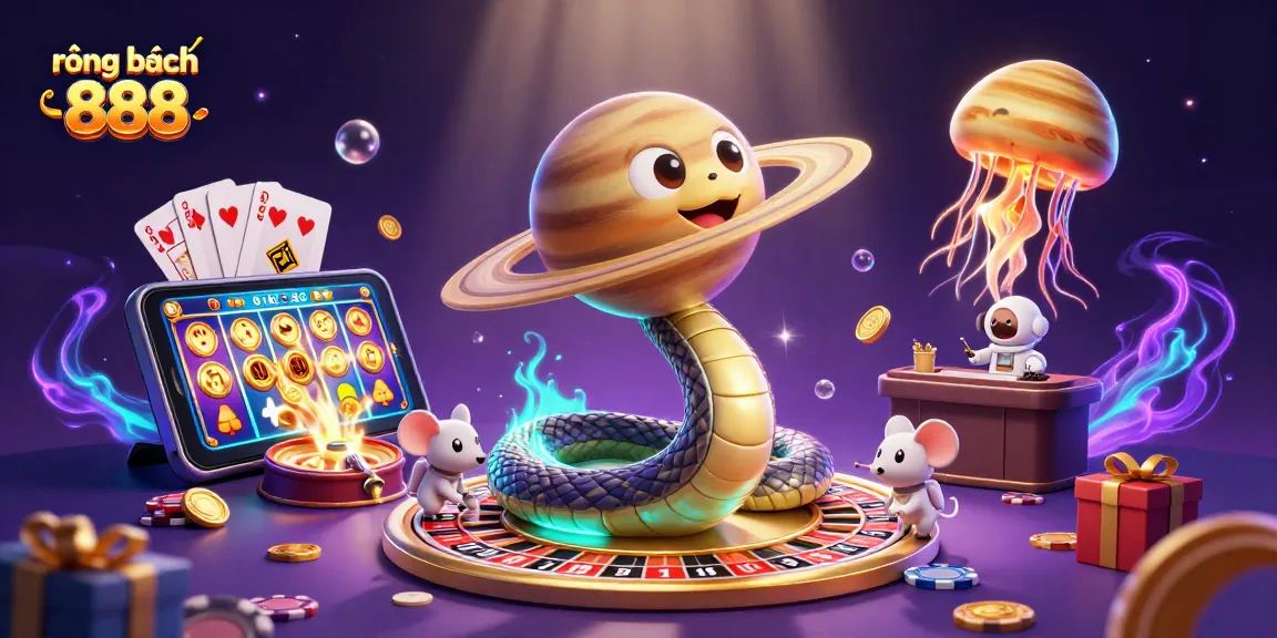 Spin dynamic bets with rồng bạch kim 888 amid vibrant cosmic fun illustrating gambling energy.