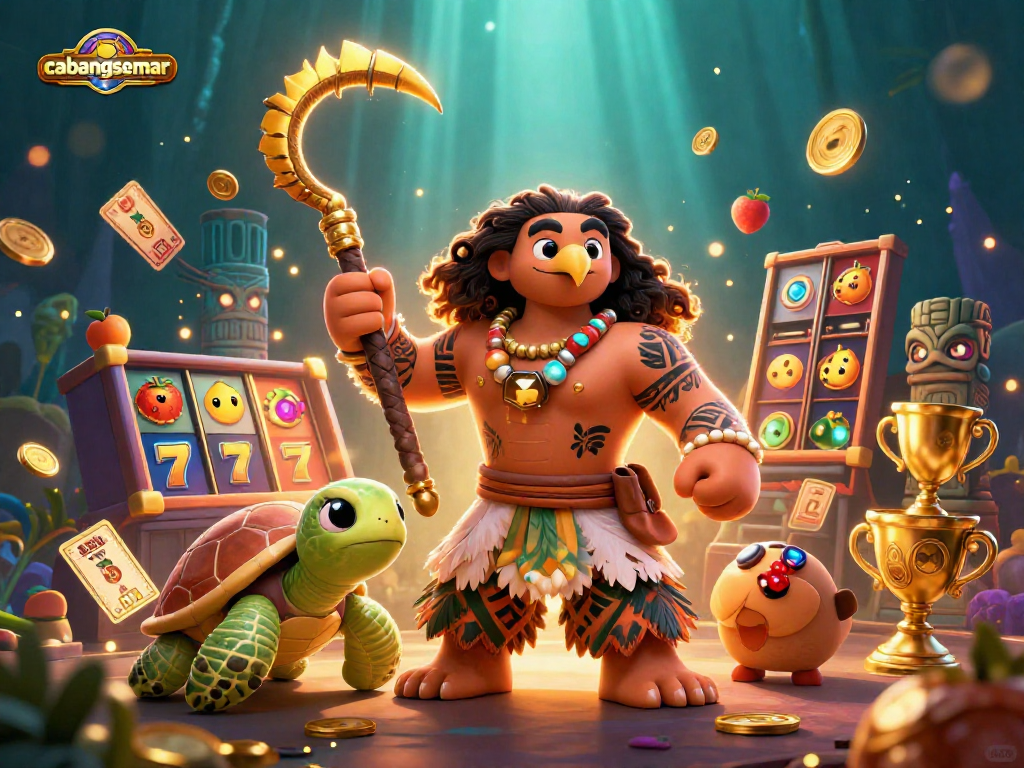 Permainan slot gacor di cabangsemar dengan karakter kartun menarik dan elemen slot yang dinamis.