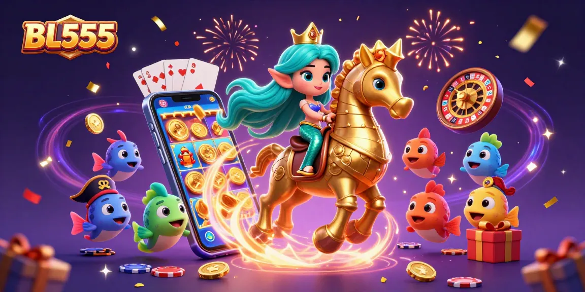 Experience thrilling gaming action with BL555's vibrant underwater casino adventure.