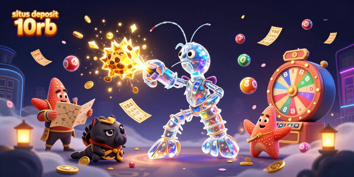 Engage with vibrant energy in the situs deposit 10rb universe, featuring dynamic lottery balls and a galactic scene.
