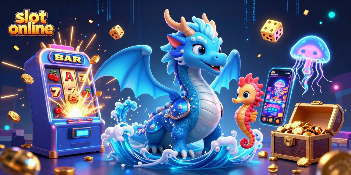 Menghasilkan kemenangan besar dengan slot online yang penuh warna dan aksi menarik dalam ilustrasi kasino 3D.