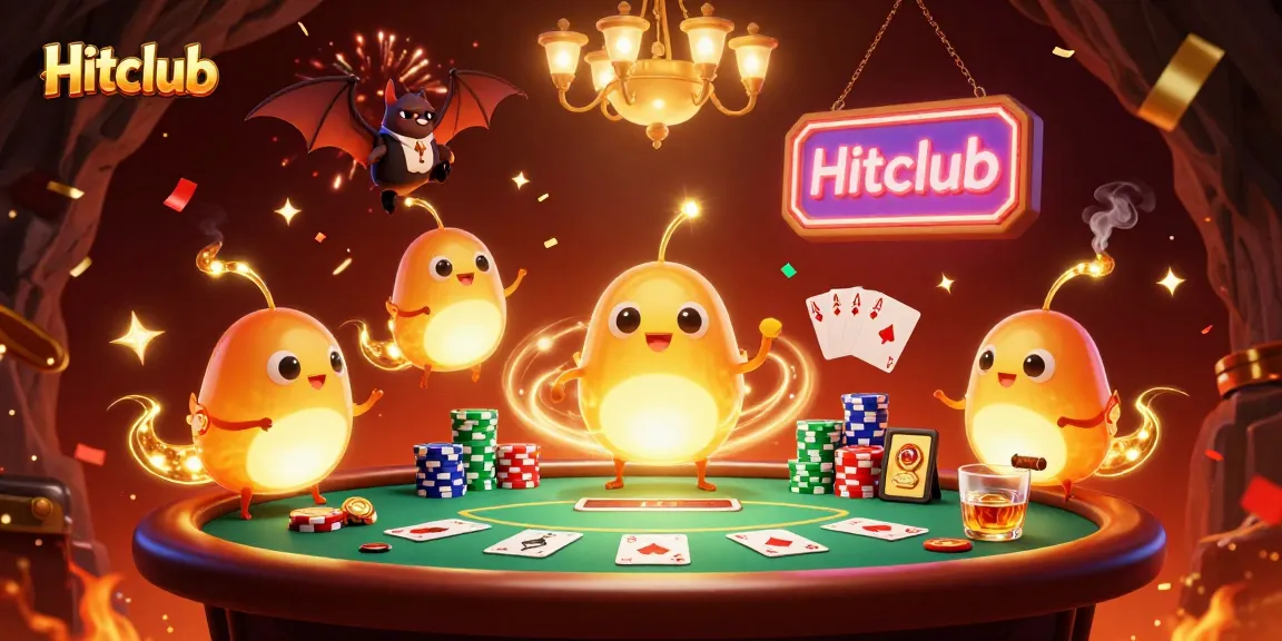 Catch the excitement at Hitclub with glowing glowworms illuminating a vibrant casino scene.