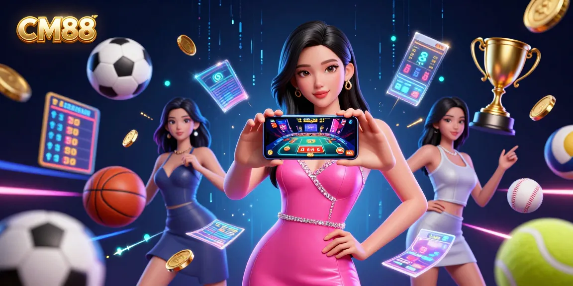 Play thrilling casino games at CM88 with a stunning Asian woman immersed in a live dealer experience.