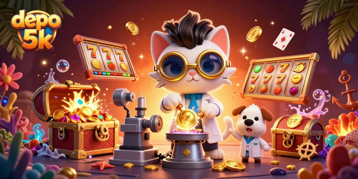 Enhance your gaming experience with the depo 5k themed illustration showcasing a vibrant casino adventure.