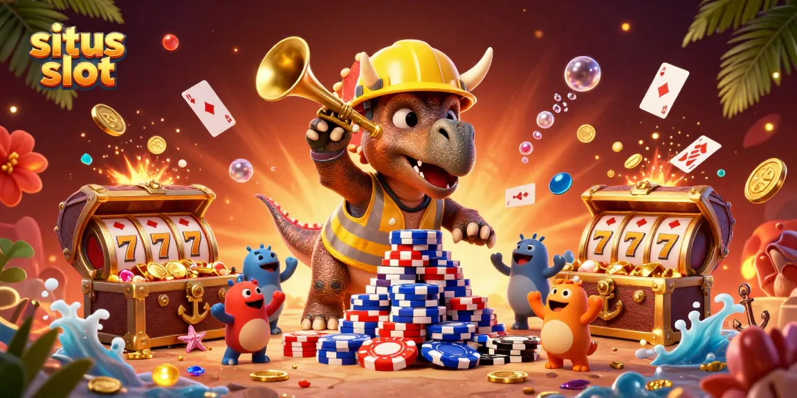 Slot online situs slot dengan karakter lucu dan elemen permainan menarik di latar belakang yang mengagumkan.