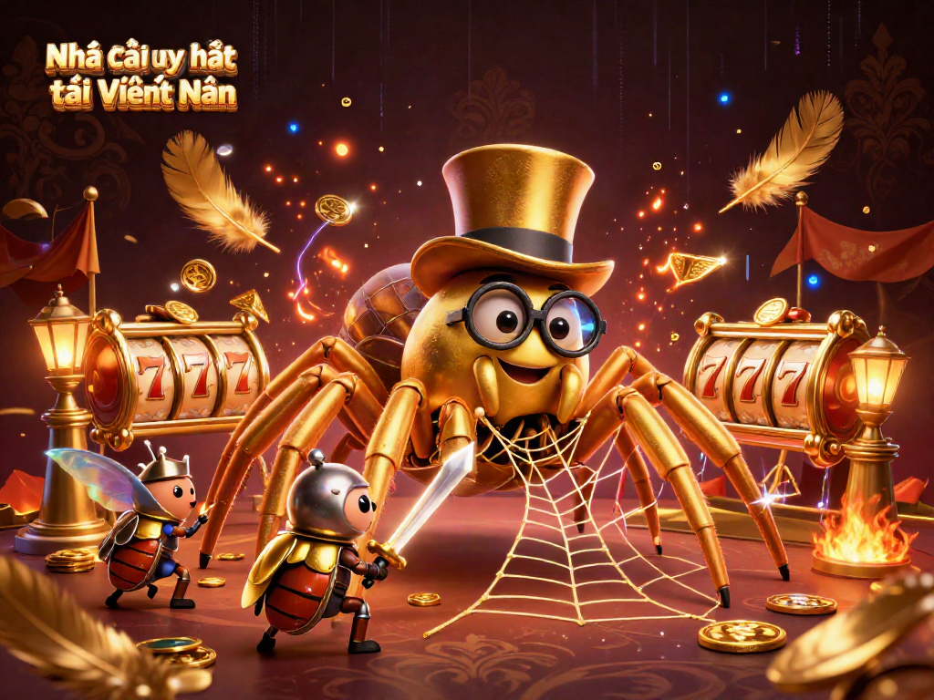 Engage with Nhà cái uy tín tại Việt Nam through this vibrant casino-themed illustration featuring dynamic characters.