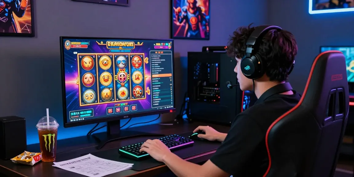 Pajaktoto gaming enthusiast engaged with an immersive online casino game setup.