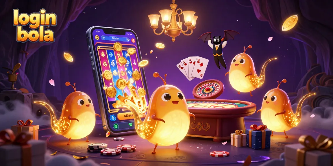 Experience login judi bola with glowing glowworms and a bat dealer in a vibrant cave casino scene.