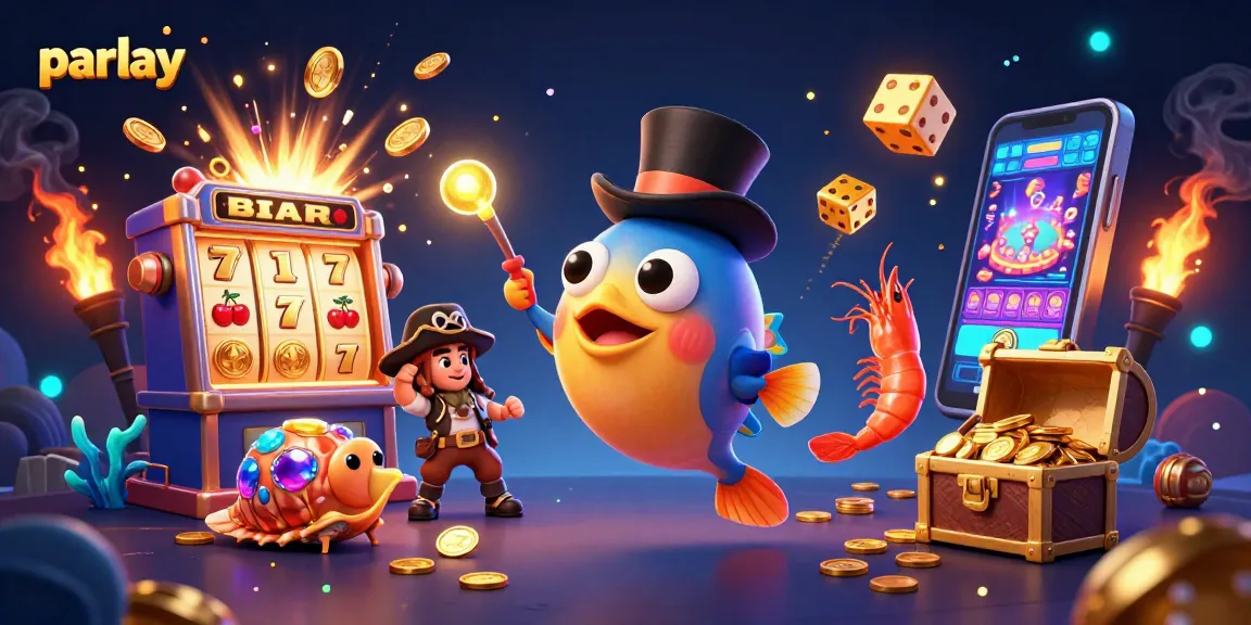 Enhance your parlay betting experience with vibrant casino characters and a dynamic gaming scene.