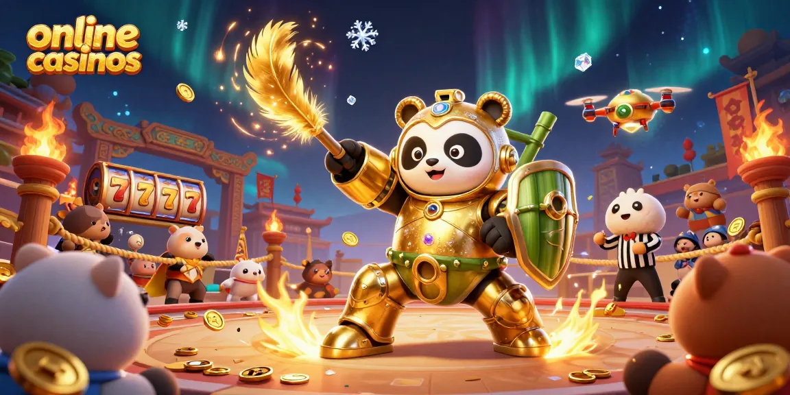 Experience thrilling action in online casinos with a mech-suit panda and dynamic gaming elements.