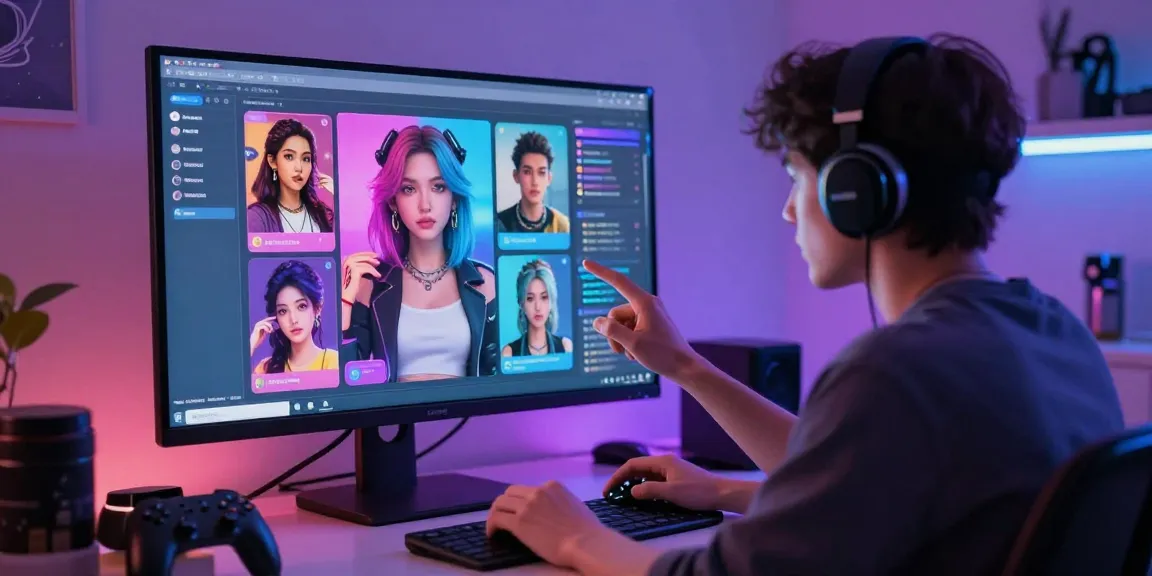 Engaging with a customizable nsfw ai character in a futuristic digital environment
