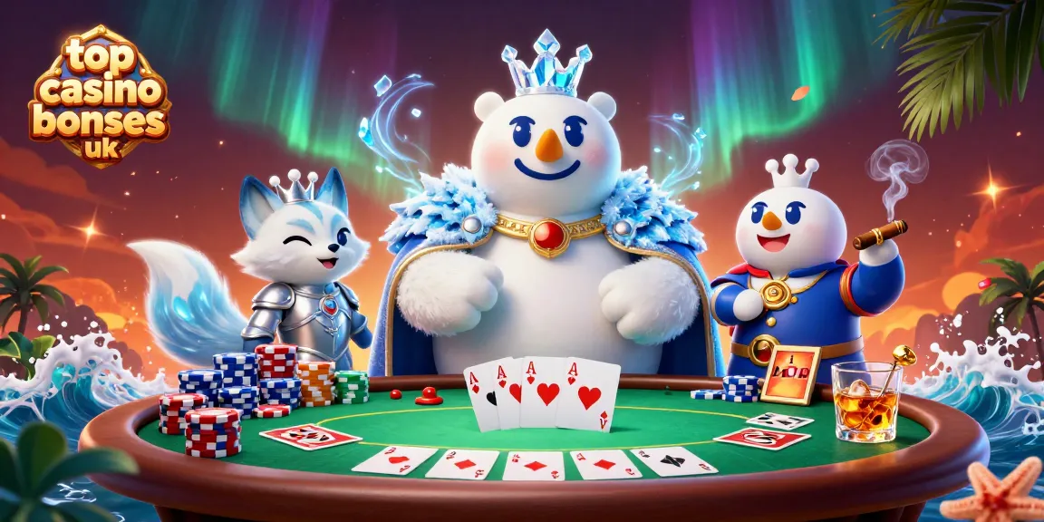 Experience the excitement of top casino bonuses uk with a thrilling poker showdown featuring unique characters and game elements.