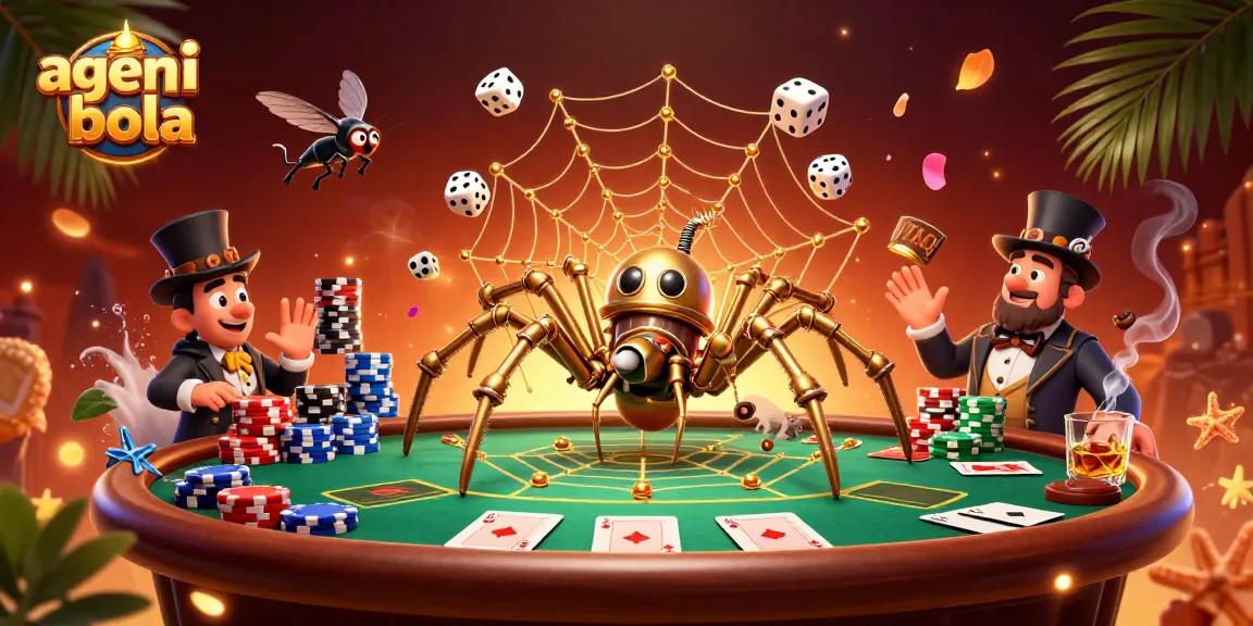 Engage with top agen judi bola strategies while enjoying a vibrant casino-themed illustration.