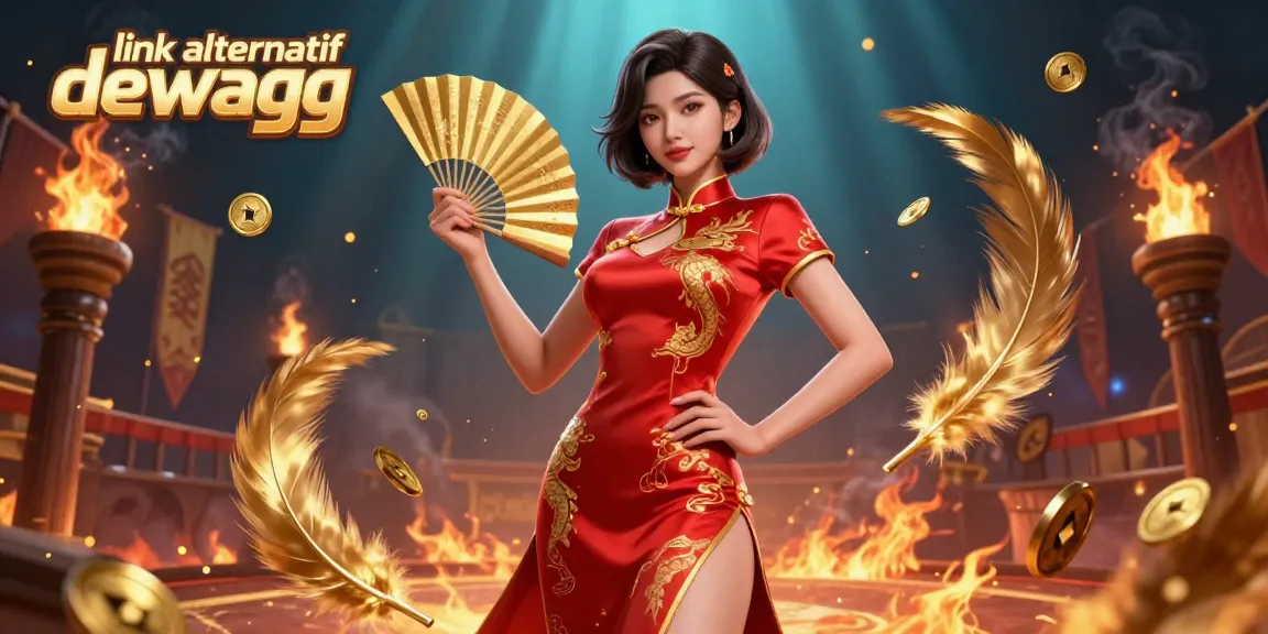 Engage with the exciting world of online gambling at link alternatif dewagg, featuring dynamic elements like gold coins and betting tokens.