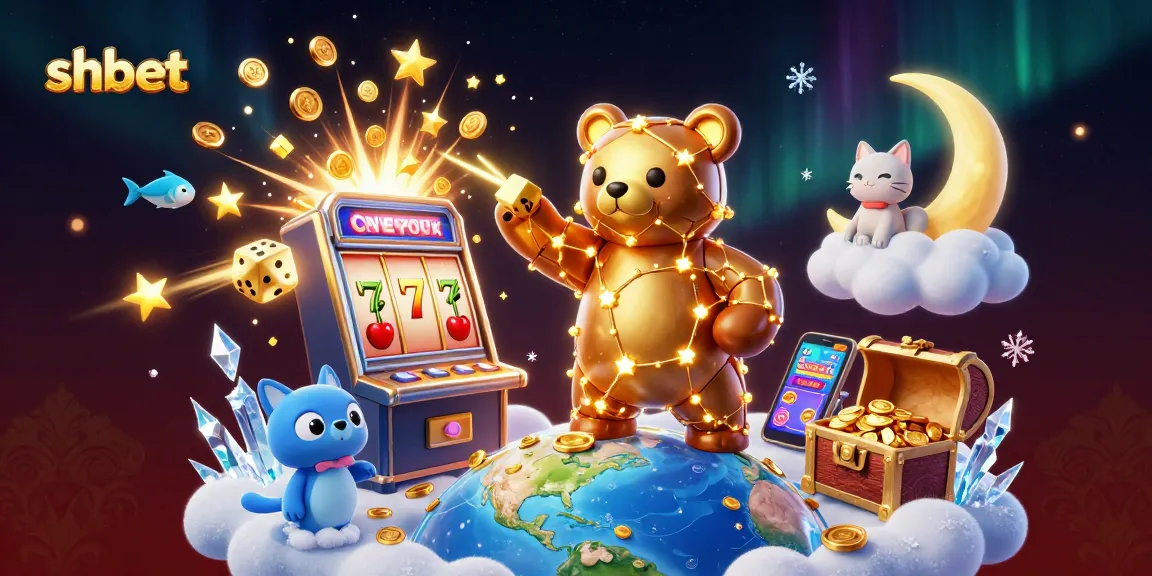 Experience the thrill at shbet with a vibrant 3D casino illustration showcasing lively game elements.