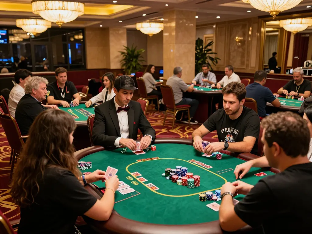 Players at U888 Casino engaging in strategic gameplay as they place bets and interact, cloud-africa environment