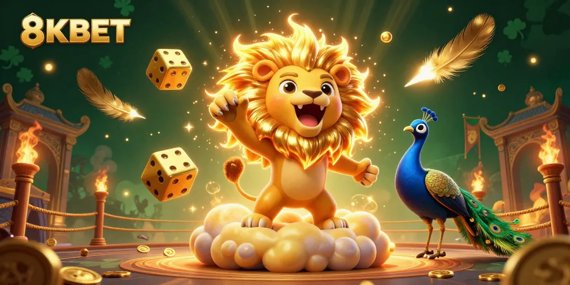 Experience the thrill of winning at 8KBET with an energetic casino atmosphere filled with vibrant elements.