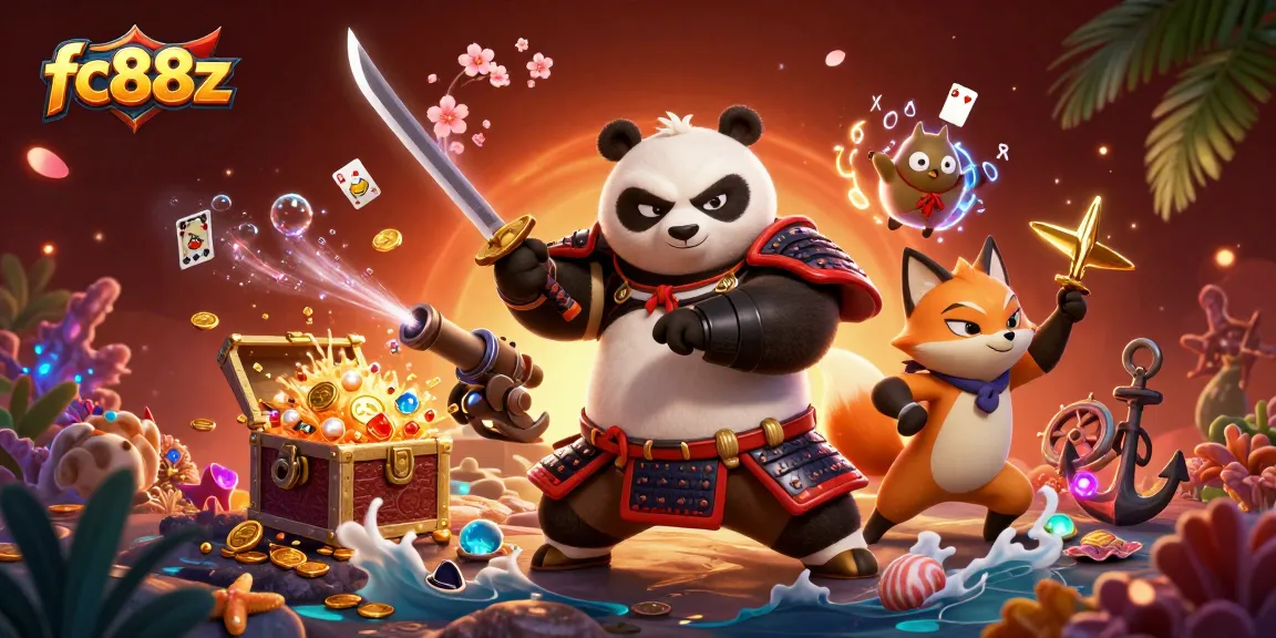Engage with fc88z in an exhilarating casino experience featuring animated characters and vibrant game elements.