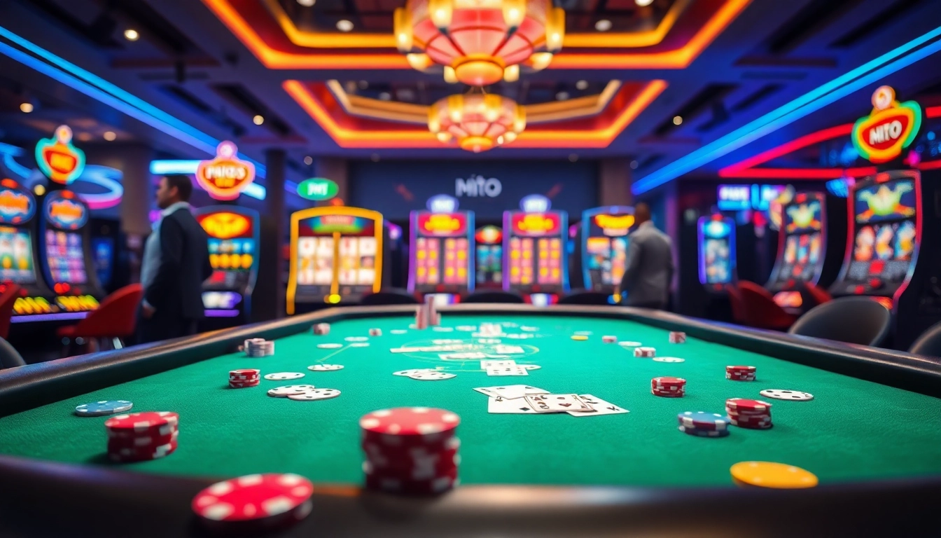Menang di situs toto dengan chip dan kartu yang melimpah di meja kasino.