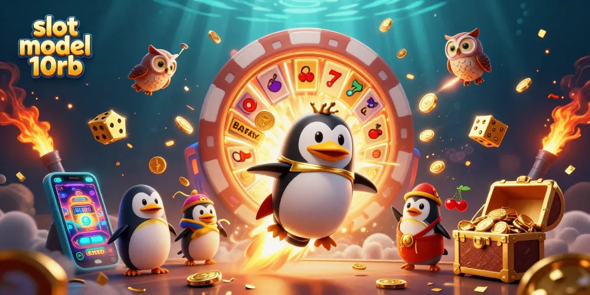 Spin to win with slot modal 10rb in this vibrant casino-themed illustration.