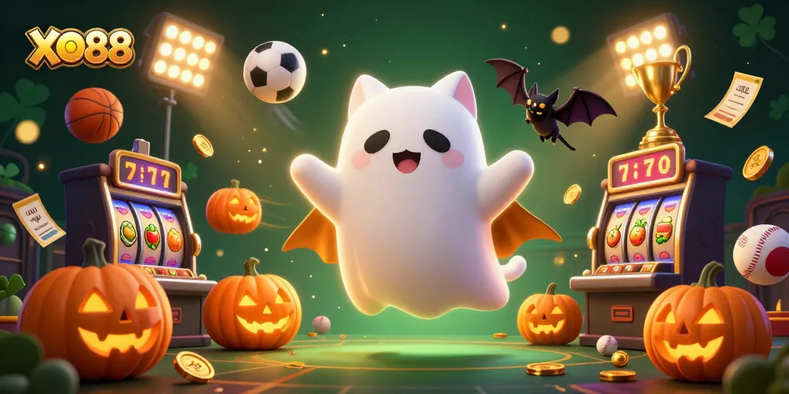 Experience thrilling excitement with XO88's ghost cat and vibrant gambling elements