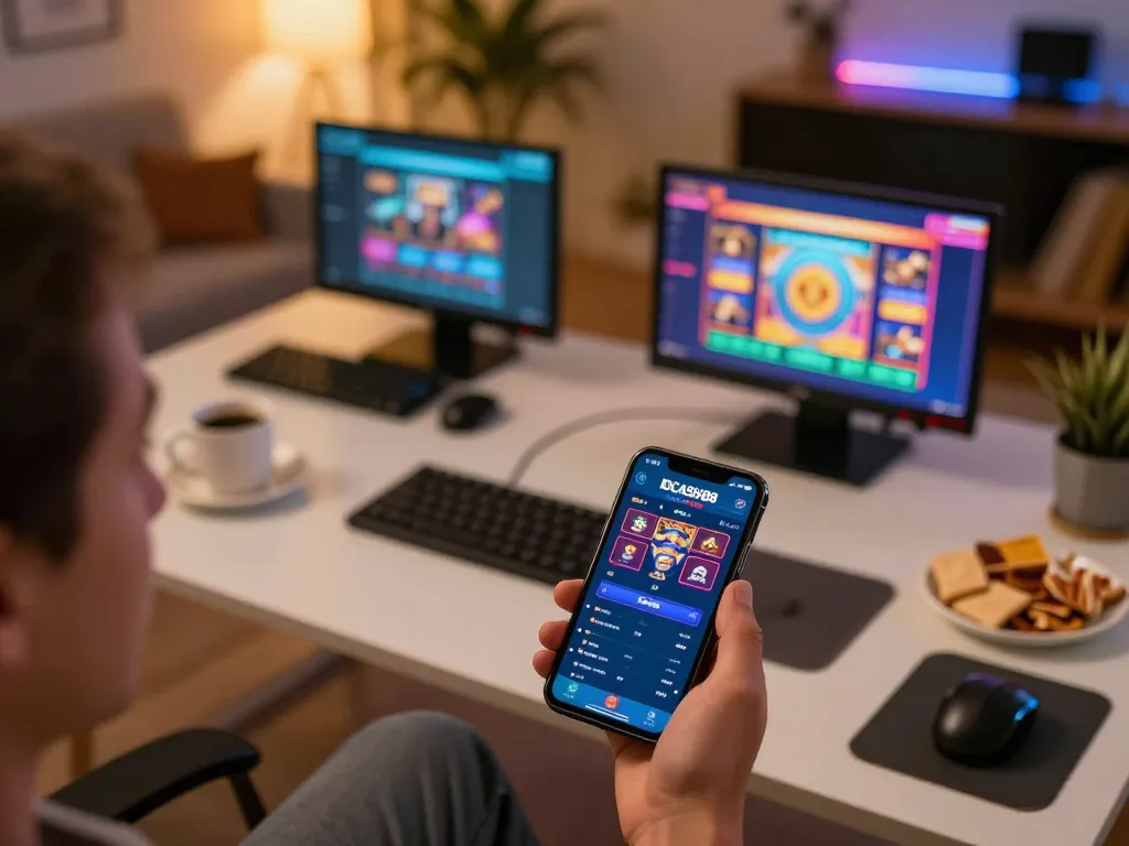 IDCASH88 app display on a smartphone shows engaging online gaming experience with vibrant interface