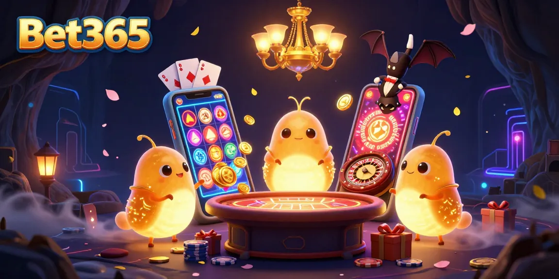 Experience Bet365's vibrant casino environment with interactive glowing elements and immersive gameplay.