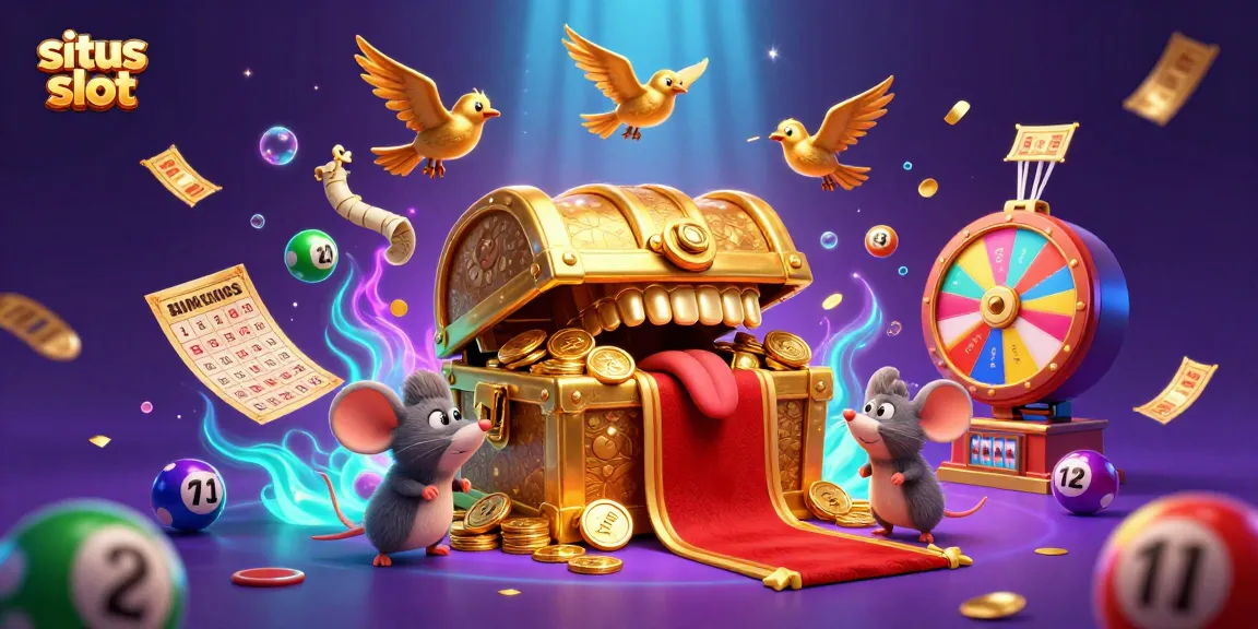 Engage with situs slot through an exciting 3D treasure chest scene, offering dynamic gambling elements.