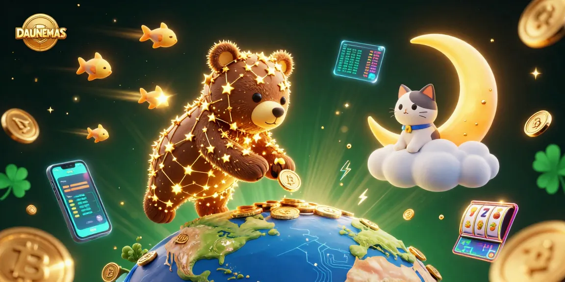 Experience the thrill of DAUNEMAS slots as the constellation bear scoops coins from Earth.