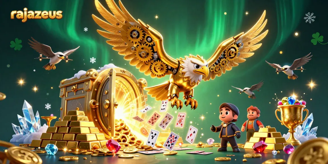 Jelajahi dunia permainan dengan RajaZeus dan menangkan harta karun berkilauan.