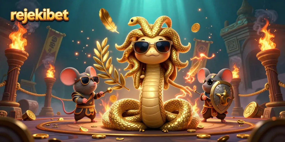 Spin big with rejekibet alongside Medusa and a warrior mouse in this casino adventure.